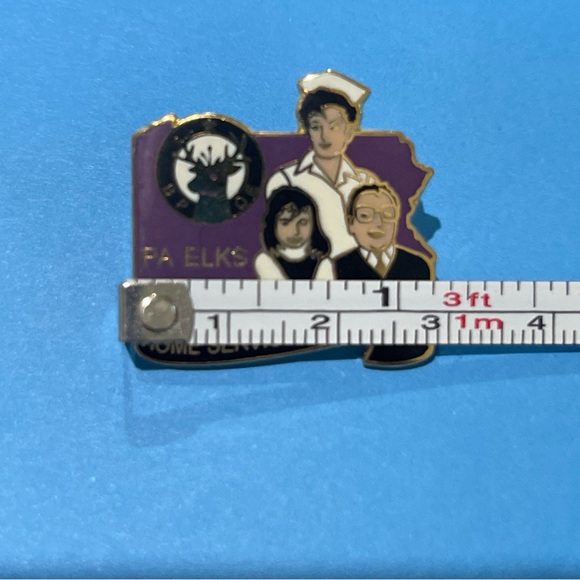 BPOE PA Elks Home Service Supporters Enamel Lapel Hat Jacket Pin - Picture 6 of 7